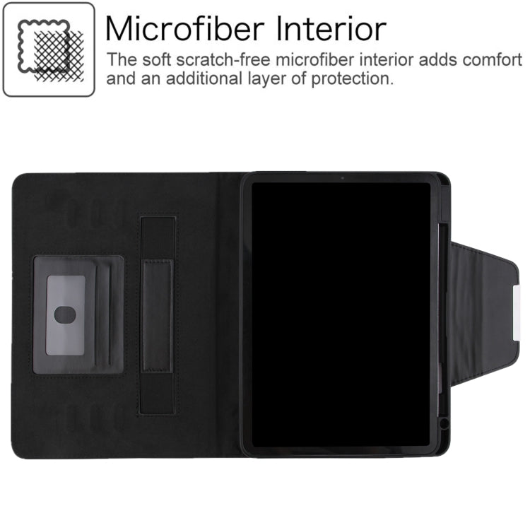 For iPad Pro 11 2025 / 2024 Checkered Hardware Buckle Leather Smart Tablet Case(Black) by buy2fix