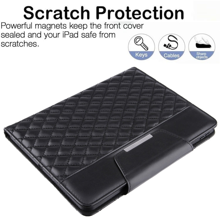 For iPad Pro 11 2025 / 2024 Checkered Hardware Buckle Leather Smart Tablet Case(Black) by buy2fix