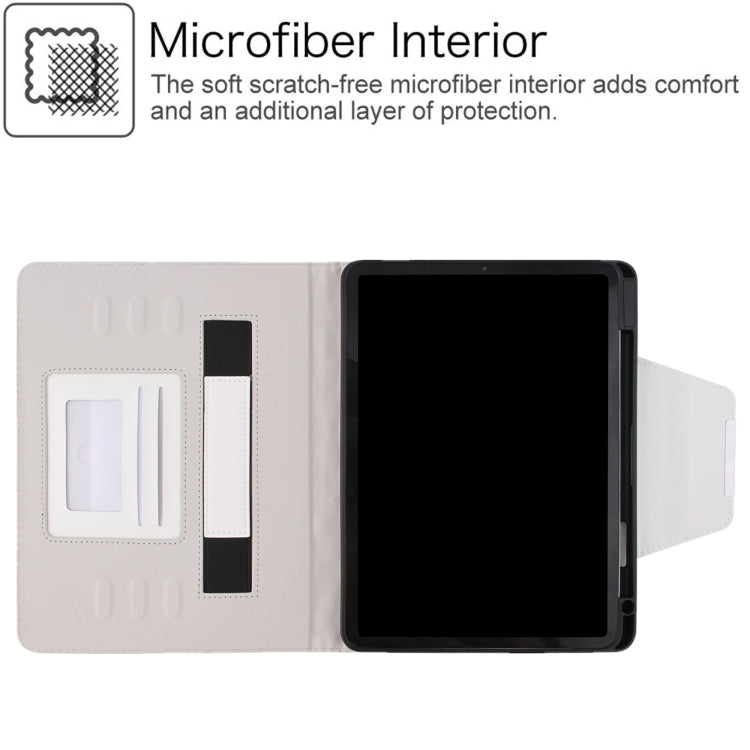 For iPad Pro 11 2025 / 2024 Checkered Hardware Buckle Leather Smart Tablet Case(White) by buy2fix