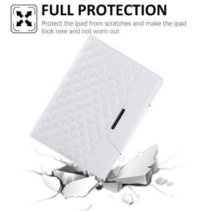 For iPad Pro 11 2025 / 2024 Checkered Hardware Buckle Leather Smart Tablet Case(White) by buy2fix