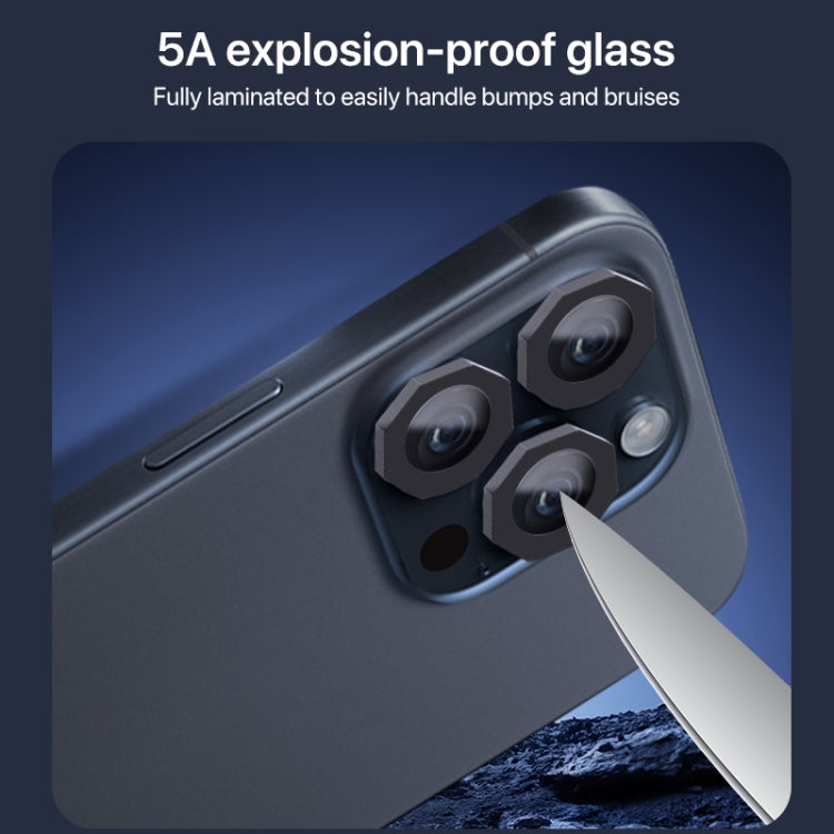 For iPhone 16 Pro / 16 Pro Max HD Lens Protective Film without Diamond(Dark Blue) - iPhone 16 Pro Max Tempered Glass by buy2fix | Online Shopping UK | buy2fix