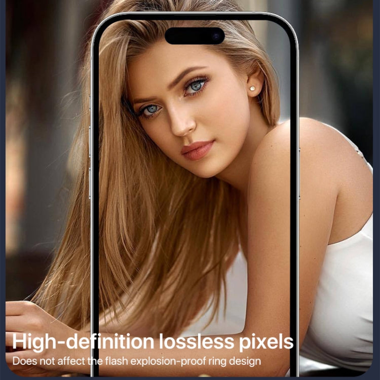 For iPhone 16 Pro / 16 Pro Max HD Lens Protective Film with Diamond(Orange) - iPhone 16 Pro Max Tempered Glass by buy2fix | Online Shopping UK | buy2fix