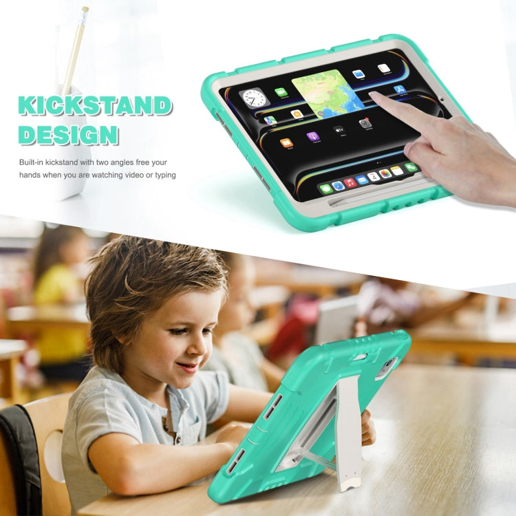 For iPad Pro 11 2024 3-Layer Silicone Hybrid PC Tablet Case(Mint Green) - iPad Pro 11 2024 Cases by buy2fix | Online Shopping UK | buy2fix