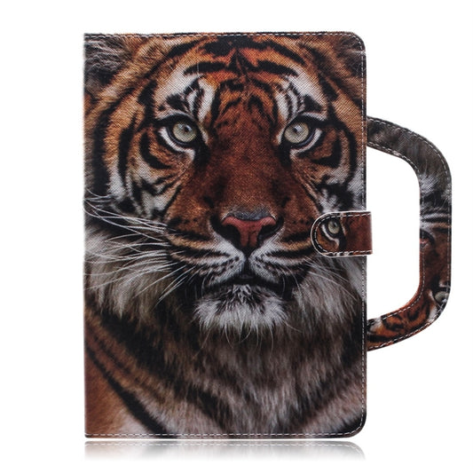For Samsung Galaxy Tab S7 T870 (2020) 3D Colored Drawing Horizontal Flip Leather Case with Holder & Card Slot & Wallet & Handle(Siberian Tiger) by buy2fix