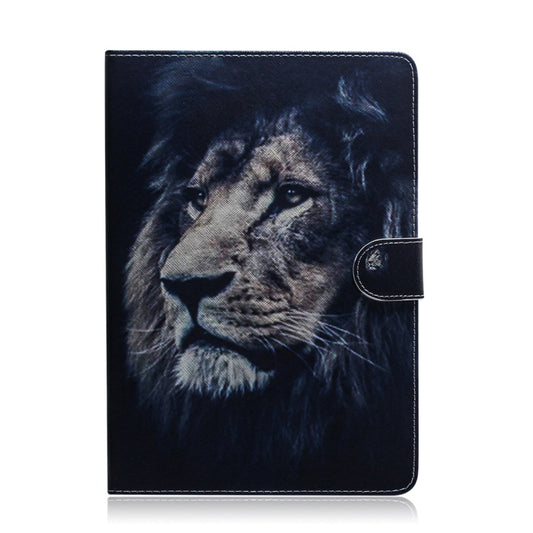 For Samsung Galaxy Tab S7 T870 (2020) 3D Colored Drawing Horizontal Flip Leather Case with Holder & Card Slot & Wallet(Lion) by buy2fix