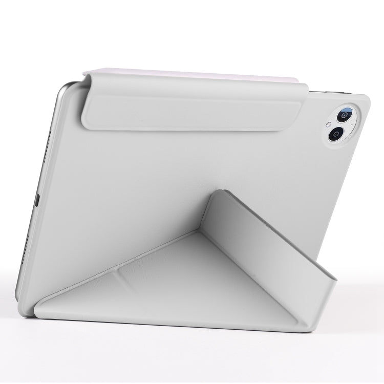 For Huawei MatePad Pro 13.2 2023 Fixed Buckle Magnetic Deformation Leather Tablet Case(Grey) - Huawei by buy2fix | Online Shopping UK | buy2fix