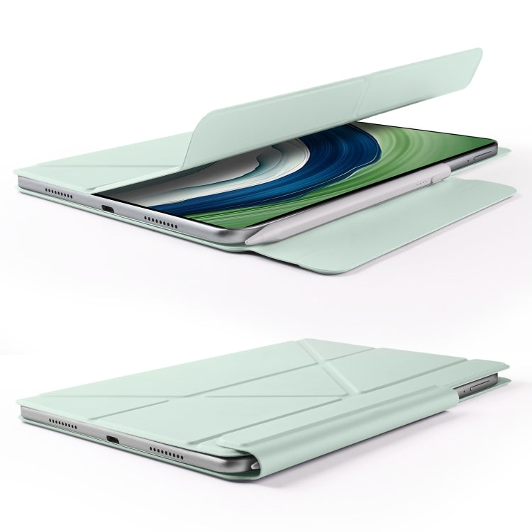 For Huawei MatePad Pro 13.2 2023 Fixed Buckle Magnetic Deformation Leather Tablet Case(Baby Green) - Huawei by buy2fix | Online Shopping UK | buy2fix