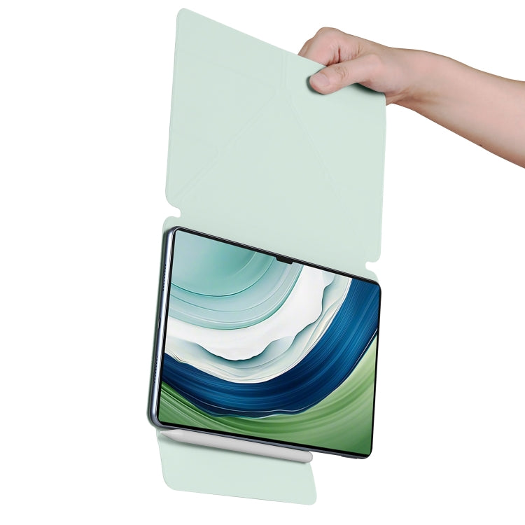 For Huawei MatePad Pro 13.2 2023 Fixed Buckle Magnetic Deformation Leather Tablet Case(Baby Green) - Huawei by buy2fix | Online Shopping UK | buy2fix