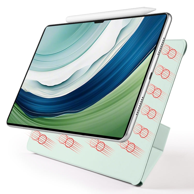 For Huawei MatePad Pro 13.2 2023 Fixed Buckle Magnetic Deformation Leather Tablet Case(Baby Green) - Huawei by buy2fix | Online Shopping UK | buy2fix