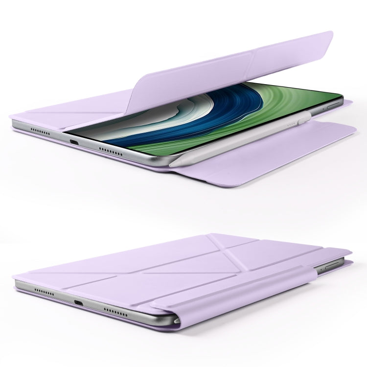 For Huawei MatePad Pro 13.2 2023 Fixed Buckle Magnetic Deformation Leather Tablet Case(Purple) - Huawei by buy2fix | Online Shopping UK | buy2fix