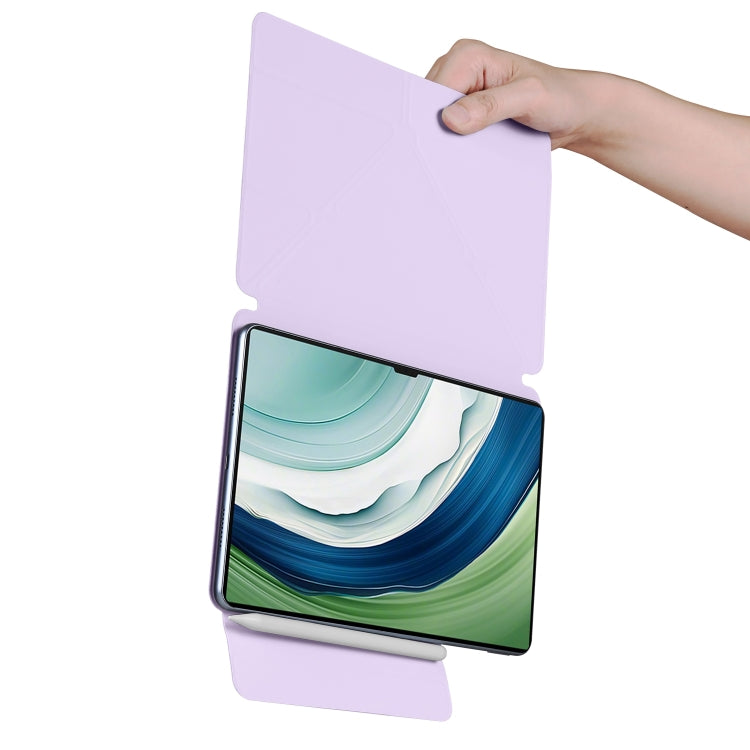 For Huawei MatePad Pro 13.2 2023 Fixed Buckle Magnetic Deformation Leather Tablet Case(Purple) - Huawei by buy2fix | Online Shopping UK | buy2fix