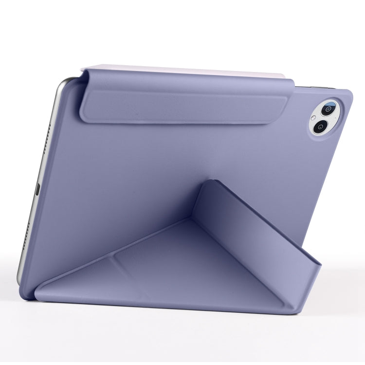 For Huawei MatePad Pro 13.2 2023 Fixed Buckle Magnetic Deformation Leather Tablet Case(Lavender Purple) - Huawei by buy2fix | Online Shopping UK | buy2fix