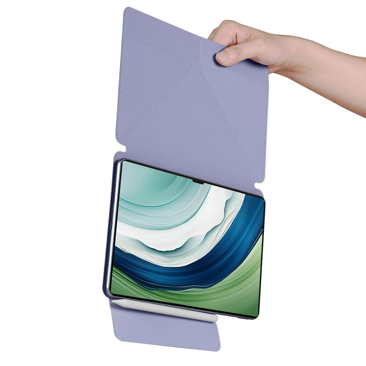 For Huawei MatePad Pro 13.2 2023 Fixed Buckle Magnetic Deformation Leather Tablet Case(Lavender Purple) - Huawei by buy2fix | Online Shopping UK | buy2fix