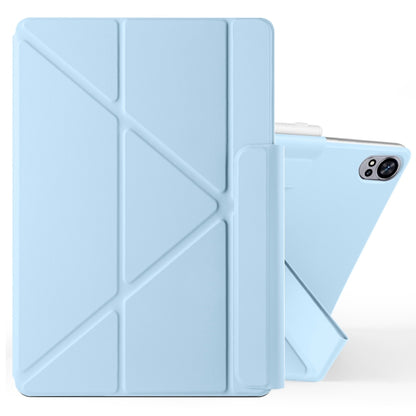For Huawei MatePad Air 12 2024 Fixed Buckle Magnetic Deformation Leather Tablet Case(Ice Blue) - Huawei by buy2fix | Online Shopping UK | buy2fix