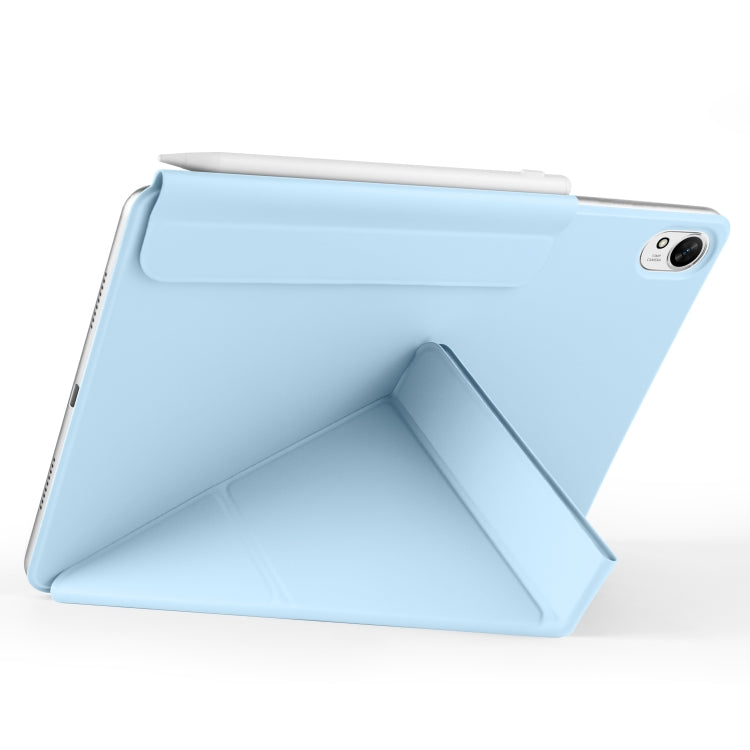 For Huawei MatePad Air 12 2024 Fixed Buckle Magnetic Deformation Leather Tablet Case(Ice Blue) - Huawei by buy2fix | Online Shopping UK | buy2fix