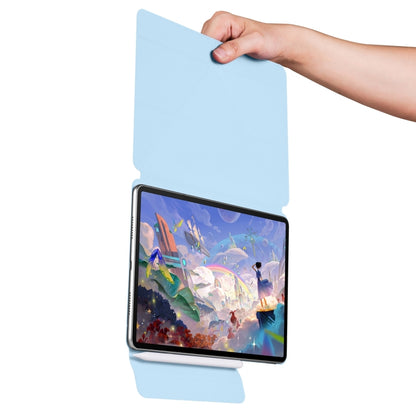 For Huawei MatePad Air 12 2024 Fixed Buckle Magnetic Deformation Leather Tablet Case(Ice Blue) - Huawei by buy2fix | Online Shopping UK | buy2fix