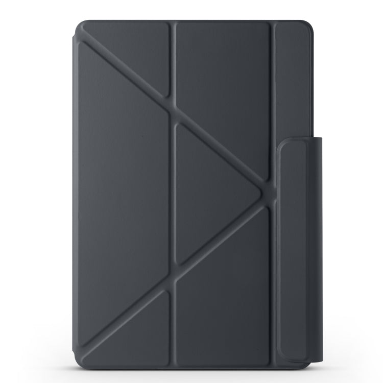 For Huawei MatePad Air 12 2024 Fixed Buckle Magnetic Deformation Leather Tablet Case(Black) - Huawei by buy2fix | Online Shopping UK | buy2fix