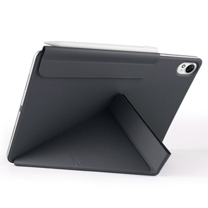 For Huawei MatePad Air 12 2024 Fixed Buckle Magnetic Deformation Leather Tablet Case(Black) - Huawei by buy2fix | Online Shopping UK | buy2fix