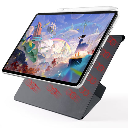 For Huawei MatePad Air 12 2024 Fixed Buckle Magnetic Deformation Leather Tablet Case(Black) - Huawei by buy2fix | Online Shopping UK | buy2fix