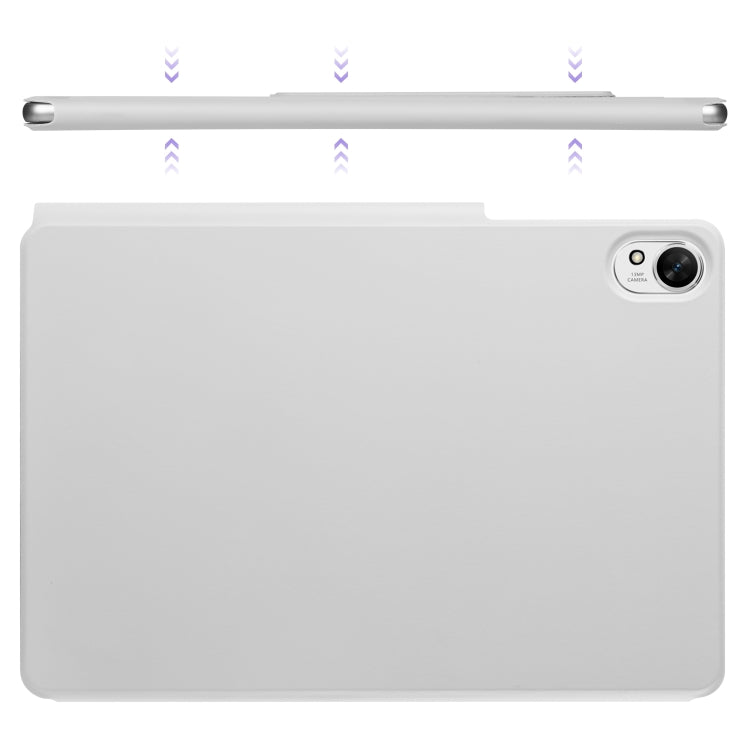 For Huawei MatePad Air 12 2024 Fixed Buckle Magnetic Deformation Leather Tablet Case(Grey) - Huawei by buy2fix | Online Shopping UK | buy2fix