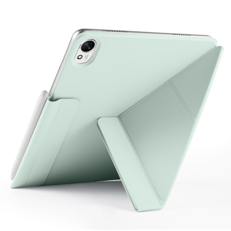 For Huawei MatePad Air 12 2024 Fixed Buckle Magnetic Deformation Leather Tablet Case(Baby Green) - Huawei by buy2fix | Online Shopping UK | buy2fix