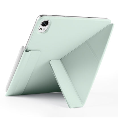 For Huawei MatePad Air 12 2024 Fixed Buckle Magnetic Deformation Leather Tablet Case(Baby Green) - Huawei by buy2fix | Online Shopping UK | buy2fix