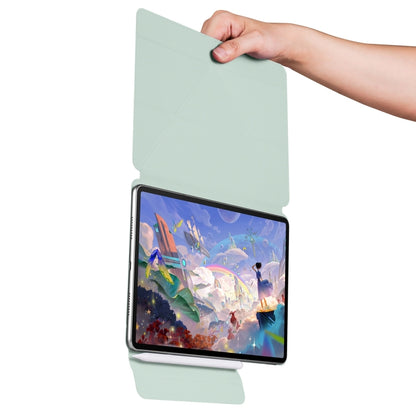 For Huawei MatePad Air 12 2024 Fixed Buckle Magnetic Deformation Leather Tablet Case(Baby Green) - Huawei by buy2fix | Online Shopping UK | buy2fix