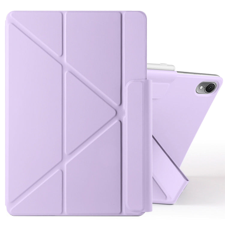 For Huawei MatePad Air 12 2024 Fixed Buckle Magnetic Deformation Leather Tablet Case(Purple) - Huawei by buy2fix | Online Shopping UK | buy2fix