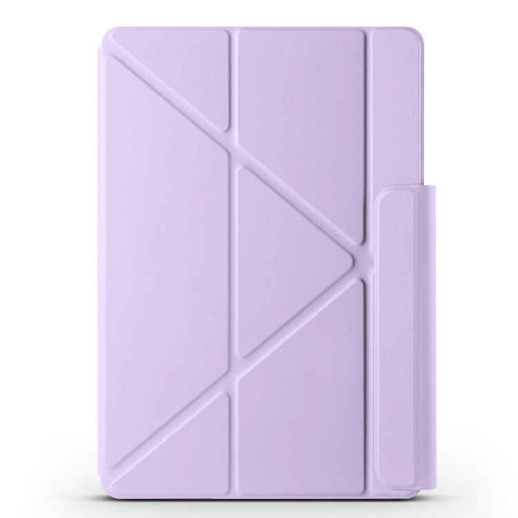 For Huawei MatePad Air 12 2024 Fixed Buckle Magnetic Deformation Leather Tablet Case(Purple) - Huawei by buy2fix | Online Shopping UK | buy2fix