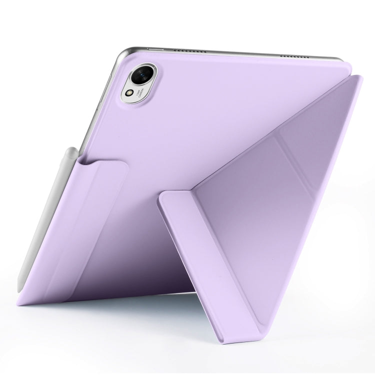 For Huawei MatePad Air 12 2024 Fixed Buckle Magnetic Deformation Leather Tablet Case(Purple) - Huawei by buy2fix | Online Shopping UK | buy2fix