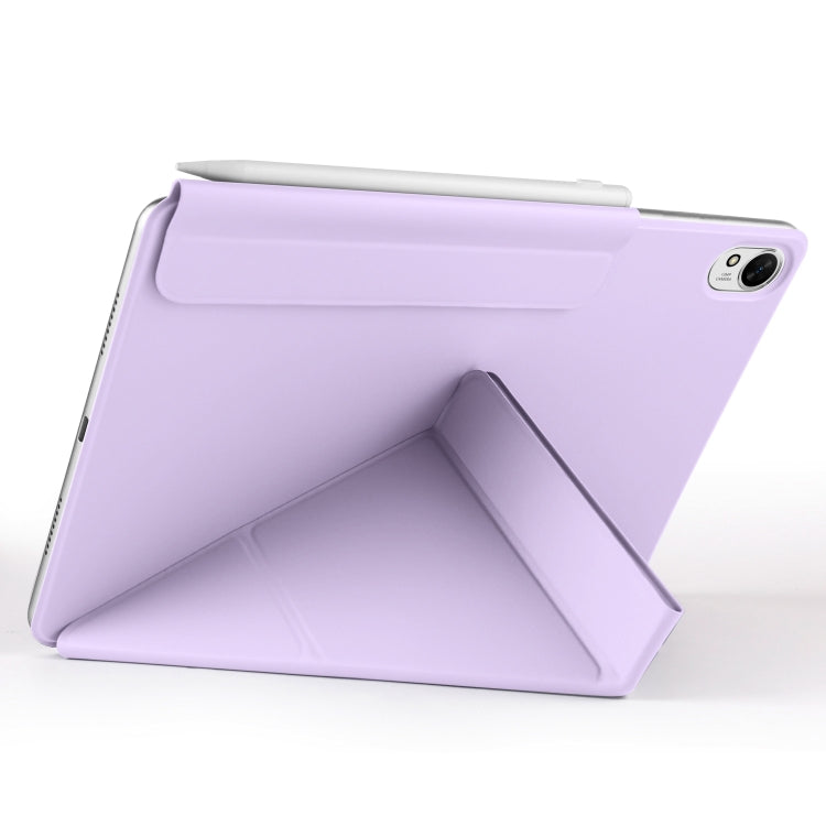 For Huawei MatePad Air 12 2024 Fixed Buckle Magnetic Deformation Leather Tablet Case(Purple) - Huawei by buy2fix | Online Shopping UK | buy2fix