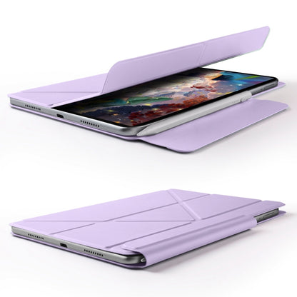 For Huawei MatePad Air 12 2024 Fixed Buckle Magnetic Deformation Leather Tablet Case(Purple) - Huawei by buy2fix | Online Shopping UK | buy2fix