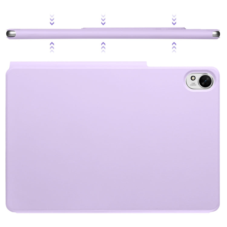 For Huawei MatePad Air 12 2024 Fixed Buckle Magnetic Deformation Leather Tablet Case(Purple) - Huawei by buy2fix | Online Shopping UK | buy2fix