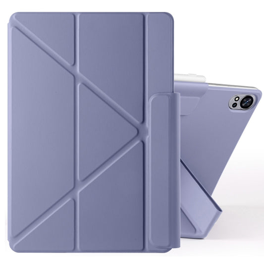 For Huawei MatePad Air 12 2024 Fixed Buckle Magnetic Deformation Leather Tablet Case(Lavender Purple) - Huawei by buy2fix | Online Shopping UK | buy2fix