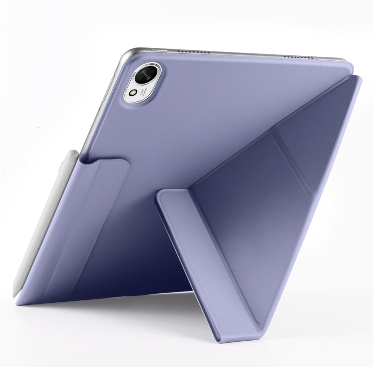 For Huawei MatePad Air 12 2024 Fixed Buckle Magnetic Deformation Leather Tablet Case(Lavender Purple) - Huawei by buy2fix | Online Shopping UK | buy2fix