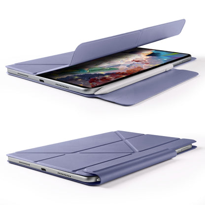 For Huawei MatePad Air 12 2024 Fixed Buckle Magnetic Deformation Leather Tablet Case(Lavender Purple) - Huawei by buy2fix | Online Shopping UK | buy2fix