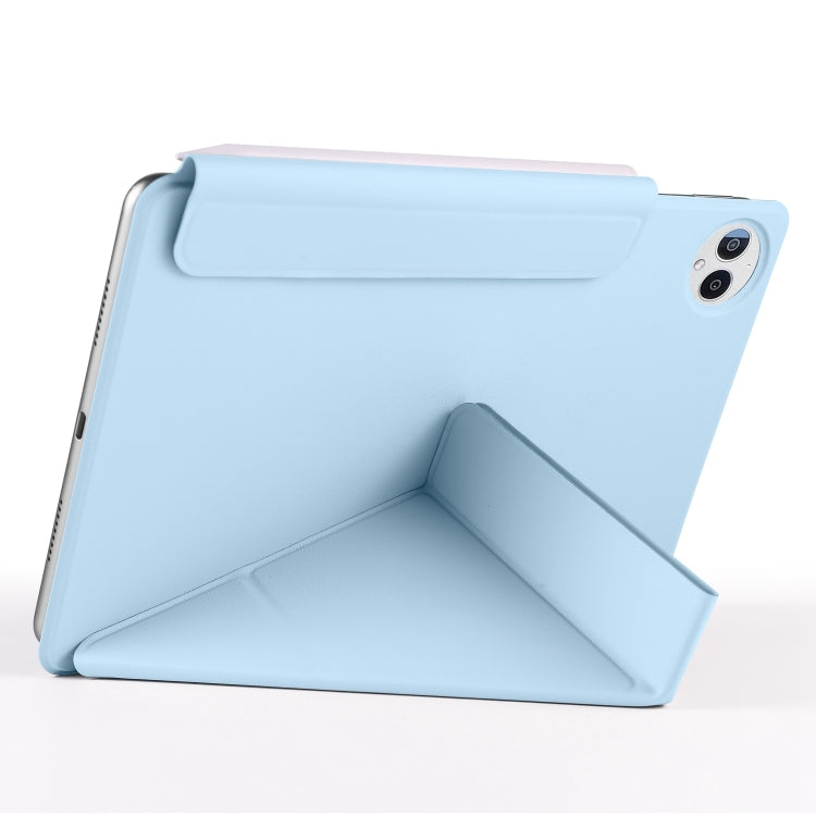 For Huawei MatePad Pro 12.2 2024 Fixed Buckle Magnetic Deformation Leather Tablet Case(Ice Blue) - Huawei by buy2fix | Online Shopping UK | buy2fix