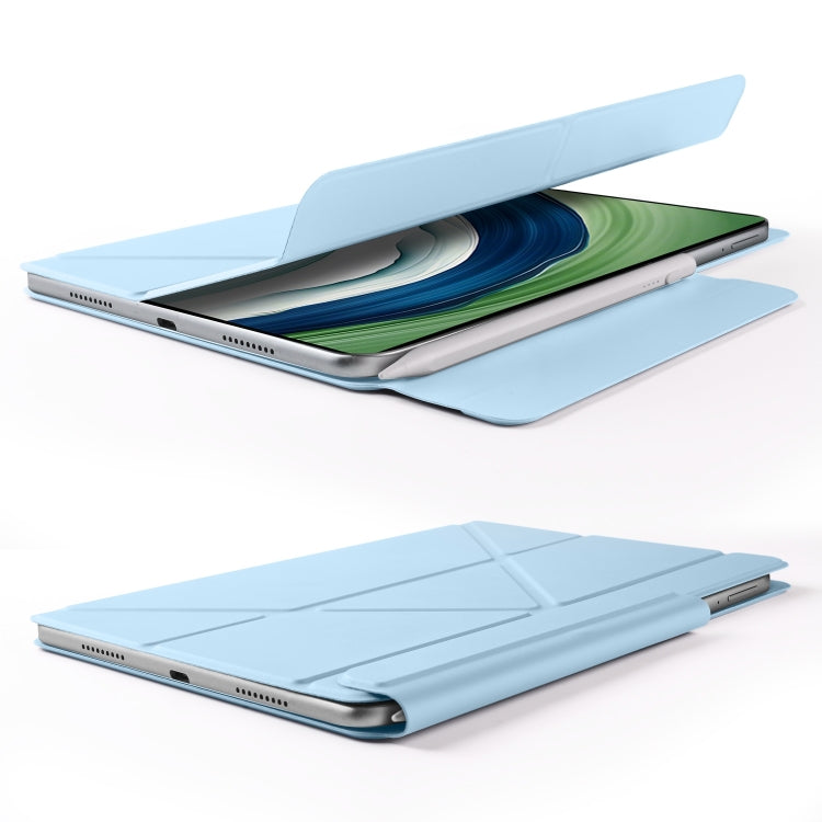 For Huawei MatePad Pro 12.2 2024 Fixed Buckle Magnetic Deformation Leather Tablet Case(Ice Blue) - Huawei by buy2fix | Online Shopping UK | buy2fix