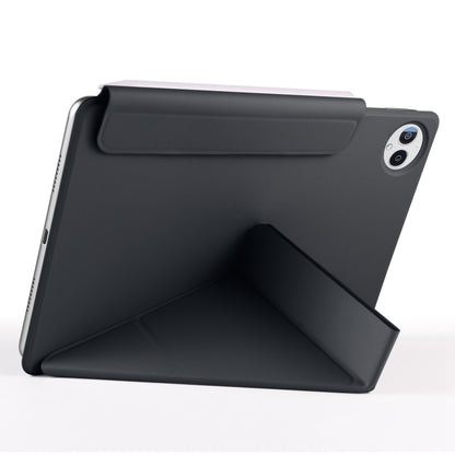 For Huawei MatePad Pro 12.2 2024 Fixed Buckle Magnetic Deformation Leather Tablet Case(Black) - Huawei by buy2fix | Online Shopping UK | buy2fix