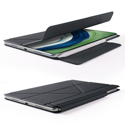 For Huawei MatePad Pro 12.2 2024 Fixed Buckle Magnetic Deformation Leather Tablet Case(Black) - Huawei by buy2fix | Online Shopping UK | buy2fix