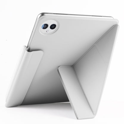 For Huawei MatePad Pro 12.2 2024 Fixed Buckle Magnetic Deformation Leather Tablet Case(Grey) - Huawei by buy2fix | Online Shopping UK | buy2fix