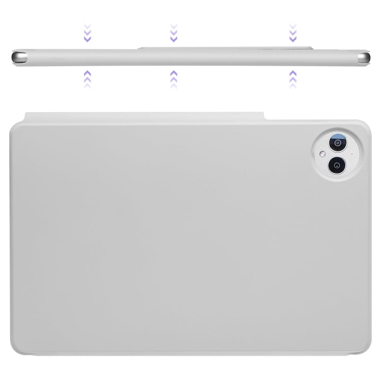 For Huawei MatePad Pro 12.2 2024 Fixed Buckle Magnetic Deformation Leather Tablet Case(Grey) - Huawei by buy2fix | Online Shopping UK | buy2fix