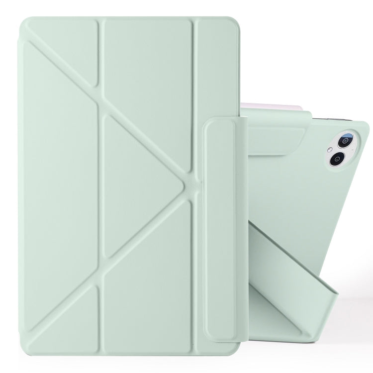 For Huawei MatePad Pro 12.2 2024 Fixed Buckle Magnetic Deformation Leather Tablet Case(Baby Green) - Huawei by buy2fix | Online Shopping UK | buy2fix