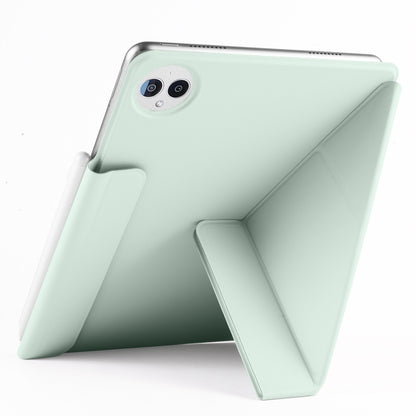 For Huawei MatePad Pro 12.2 2024 Fixed Buckle Magnetic Deformation Leather Tablet Case(Baby Green) - Huawei by buy2fix | Online Shopping UK | buy2fix