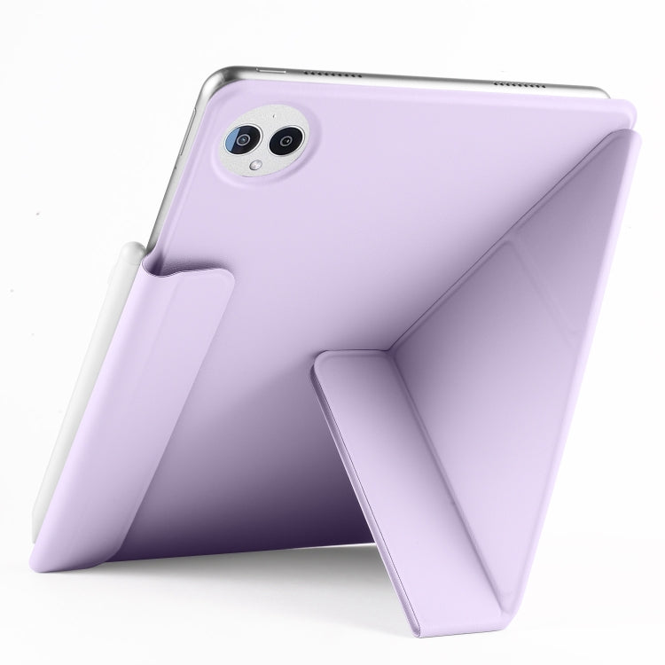 For Huawei MatePad Pro 12.2 2024 Fixed Buckle Magnetic Deformation Leather Tablet Case(Purple) - Huawei by buy2fix | Online Shopping UK | buy2fix