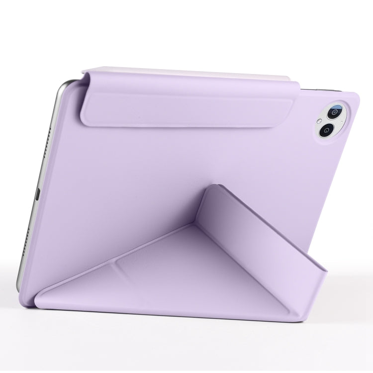 For Huawei MatePad Pro 12.2 2024 Fixed Buckle Magnetic Deformation Leather Tablet Case(Purple) - Huawei by buy2fix | Online Shopping UK | buy2fix