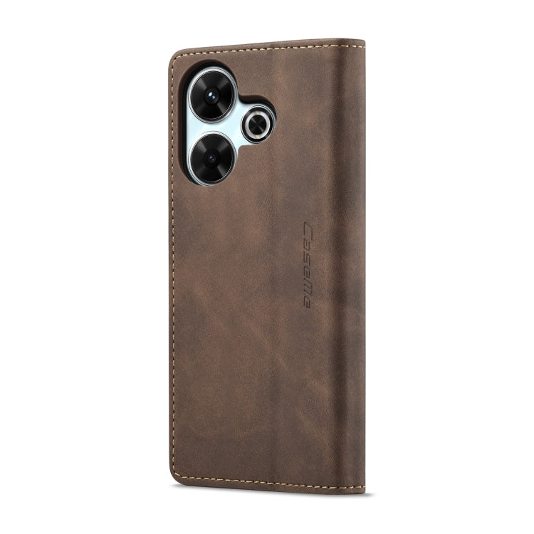 For Redmi 13 CaseMe 013 Multifunctional Horizontal Flip Leather Phone Case(Coffee) by CaseMe