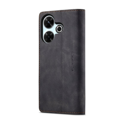 For Redmi 13 CaseMe 013 Multifunctional Horizontal Flip Leather Phone Case(Black) by CaseMe