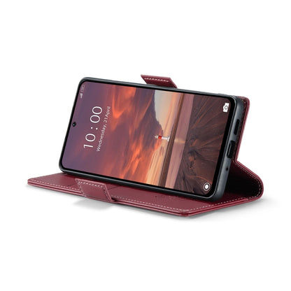 For Redmi 13 CaseMe 023 Butterfly Buckle Litchi Texture RFID Anti-theft Leather Phone Case(Wine Red) - Redmi 13 Cases by CaseMe | Online Shopping UK | buy2fix