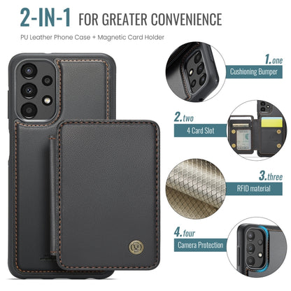 For Samsung Galaxy A13 4G JEEHOOD J05 Business Magnetic Style RFID Leather Phone Case(Black) - Galaxy Phone Cases by JEEHOOD | Online Shopping UK | buy2fix